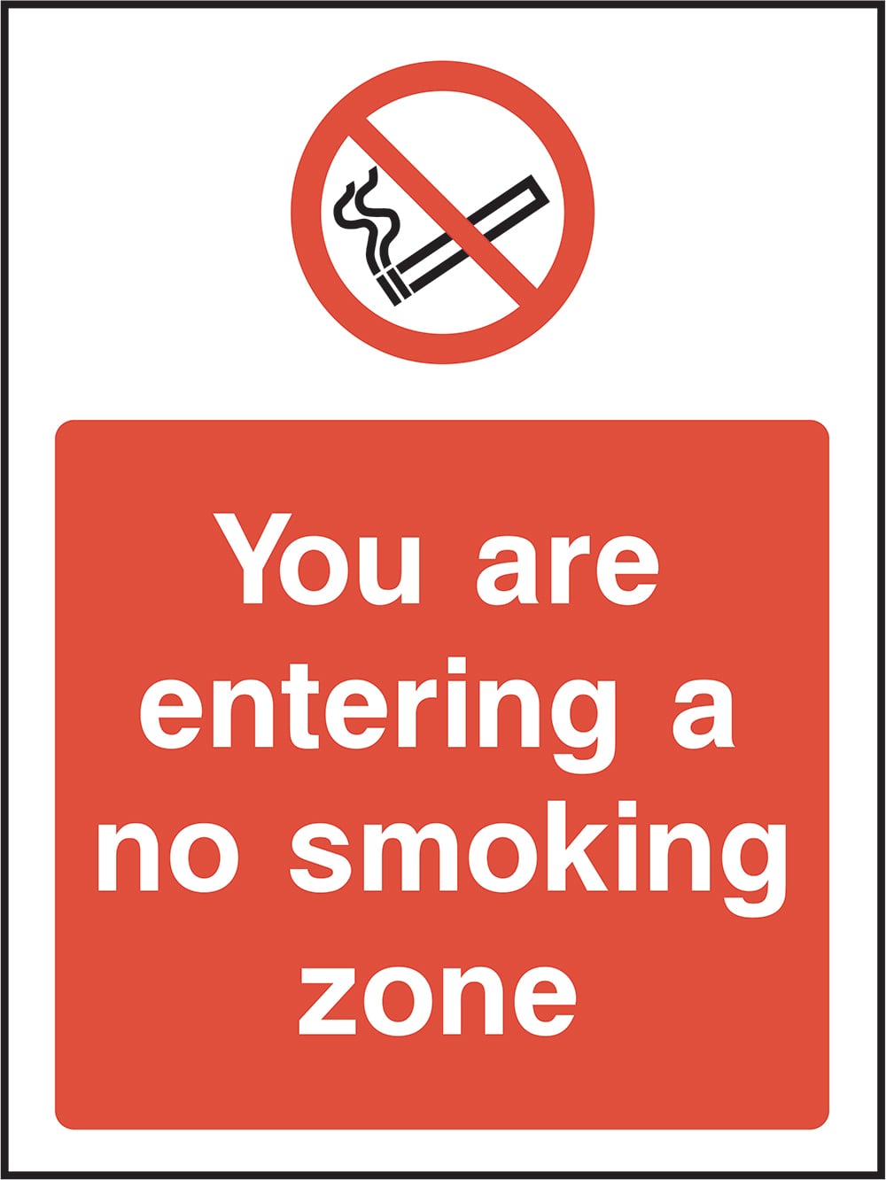 Signage: No Smoking Zone (SMOK0056)