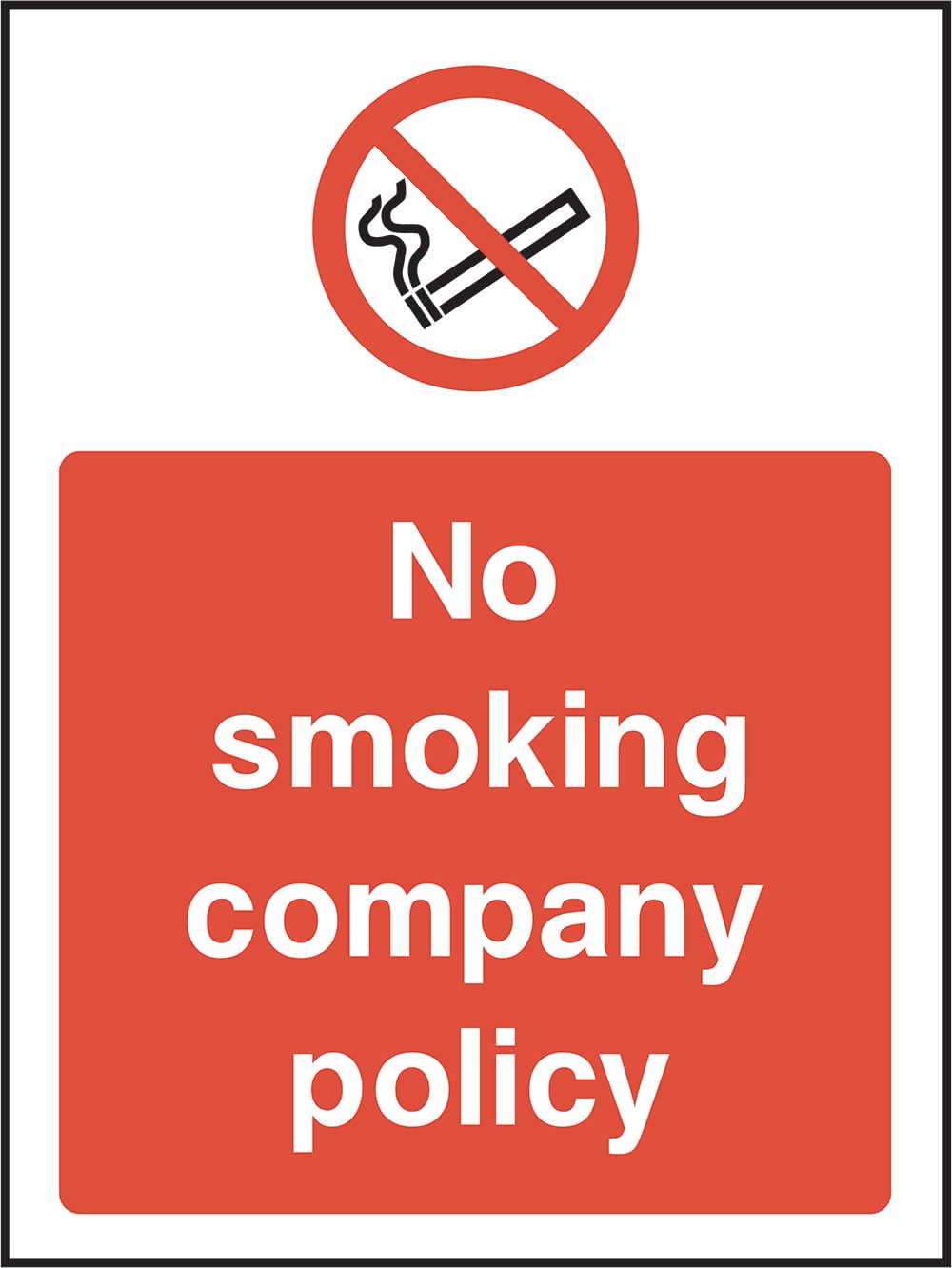 Signage: No Smoking Company Policy (SMOK0057)