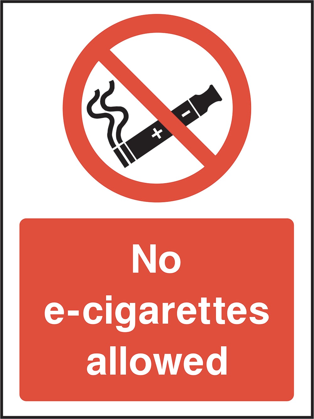 Signage: No E-Cigarettes Allowed (SMOK0066)
