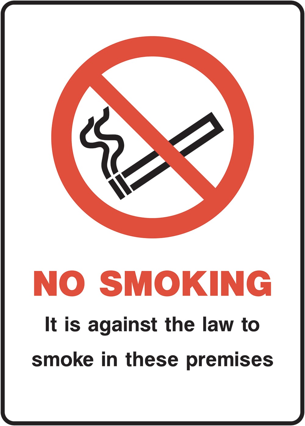 Signage: No Smoking (SMOK0075)