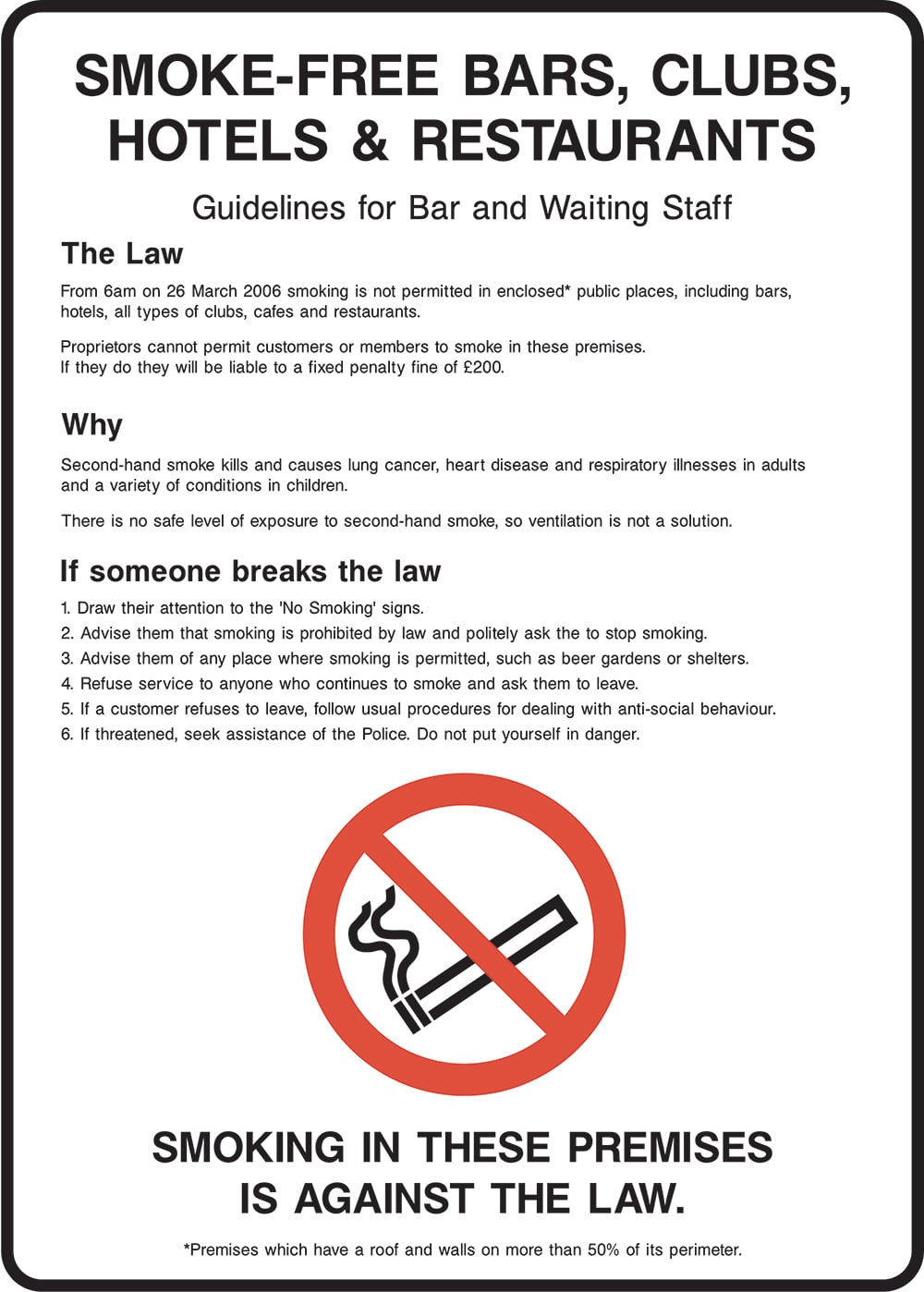 Signage: No Smoking Law (SMOK0083)