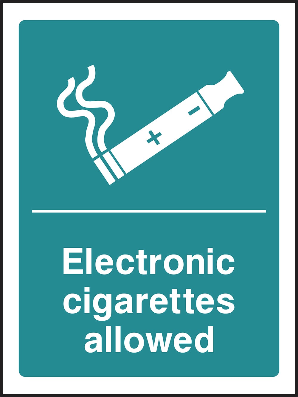 Signage: Electronic Cigarettes Allowed (SMOK0087)