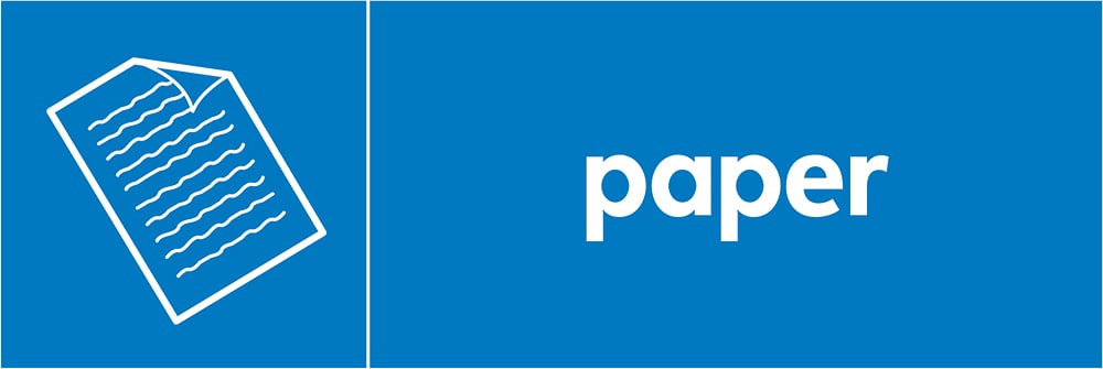 Signage: Paper Recycling (PAPE0014)