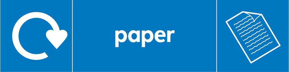 Signage: Paper Recycling (PAPE0022)