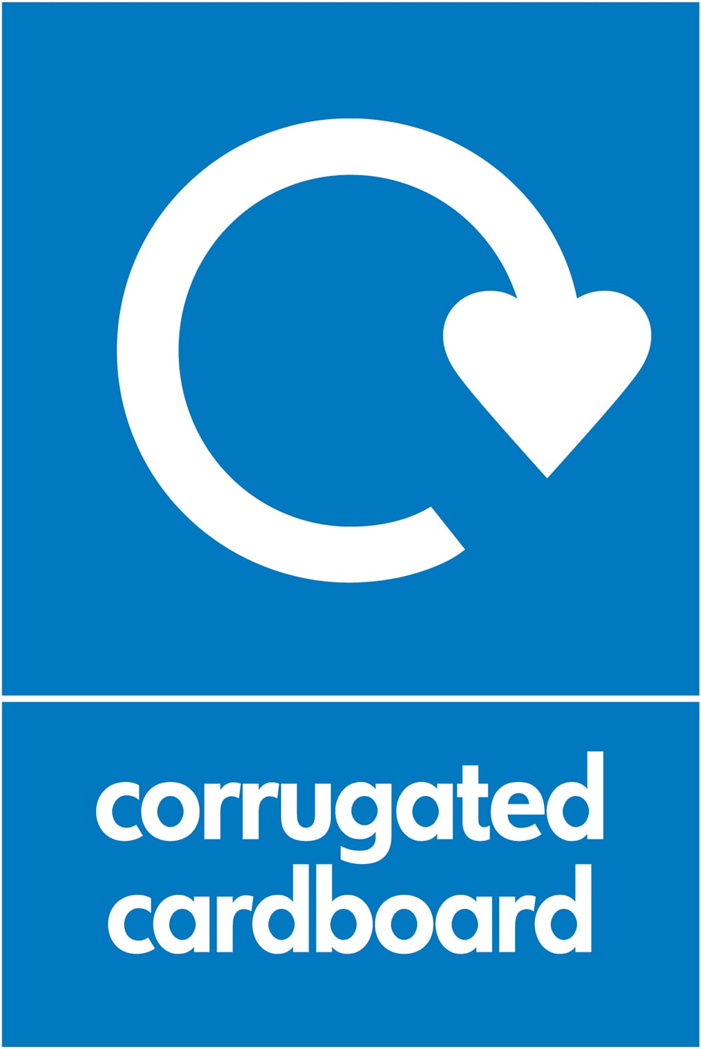 Signage: Corrugated Cardboard Recycling (PAPE0026)