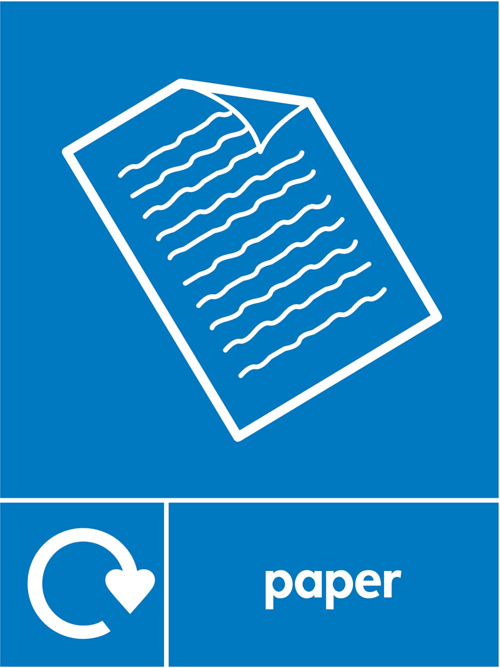 Signage: Paper Recycling (PAPE0045)