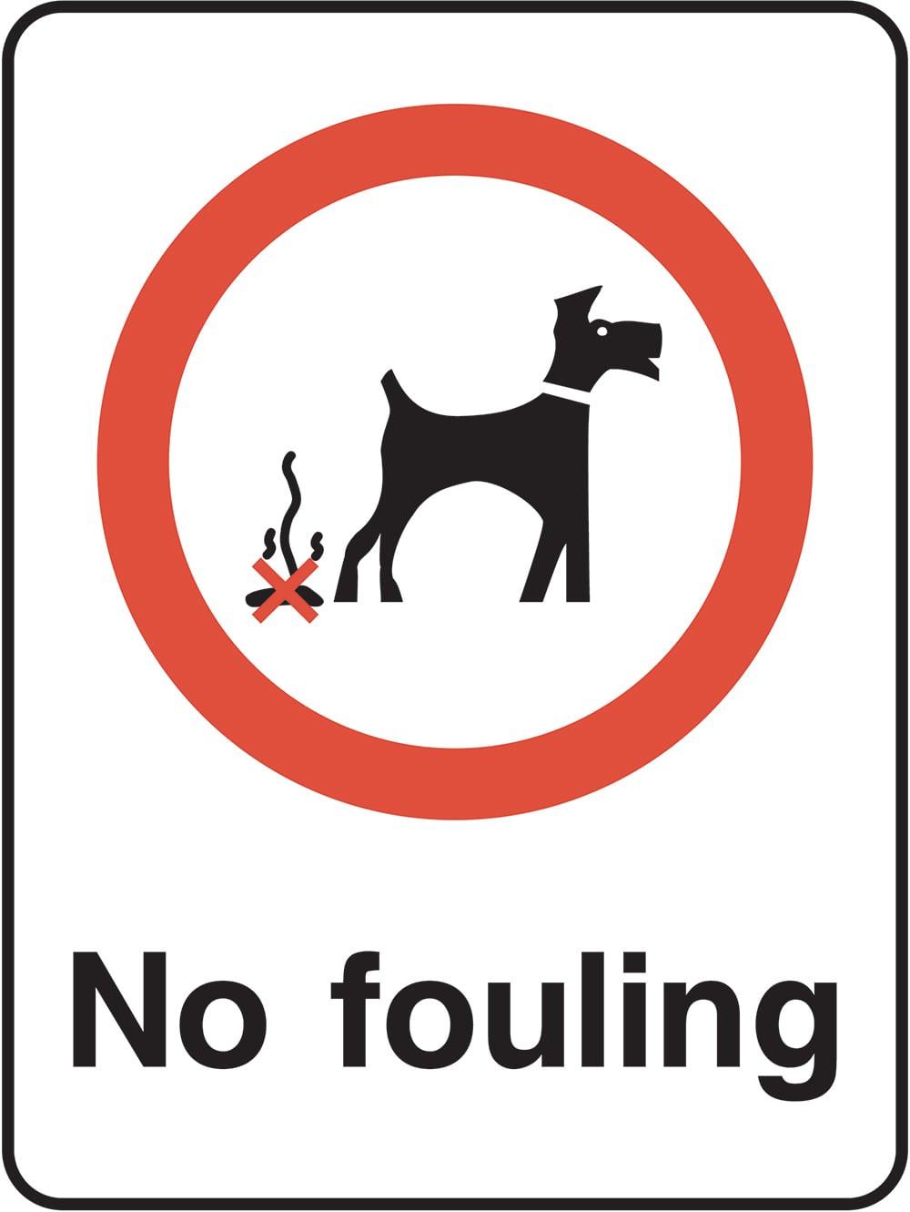 Signage: No Fouling (PARK0001)