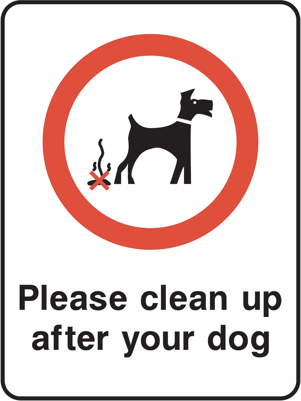 Signage: Please Clean Up After Your Dog (PARK0013)