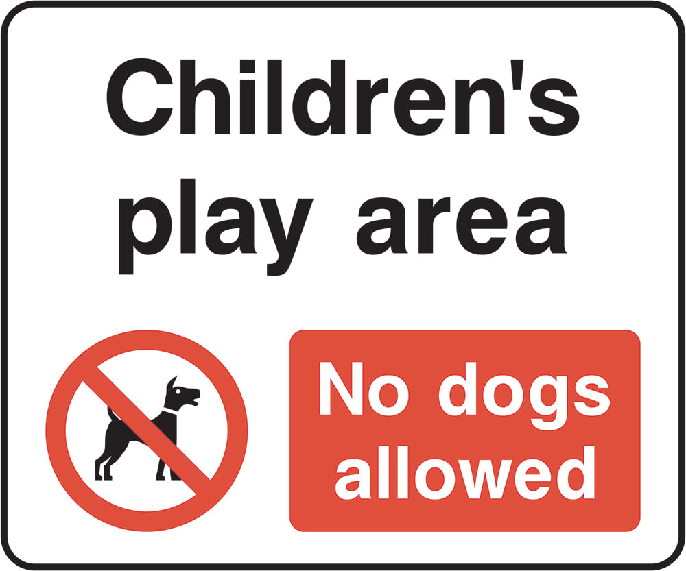 Signage: Children'S Play Area No Dogs Allowed (PARK0017)
