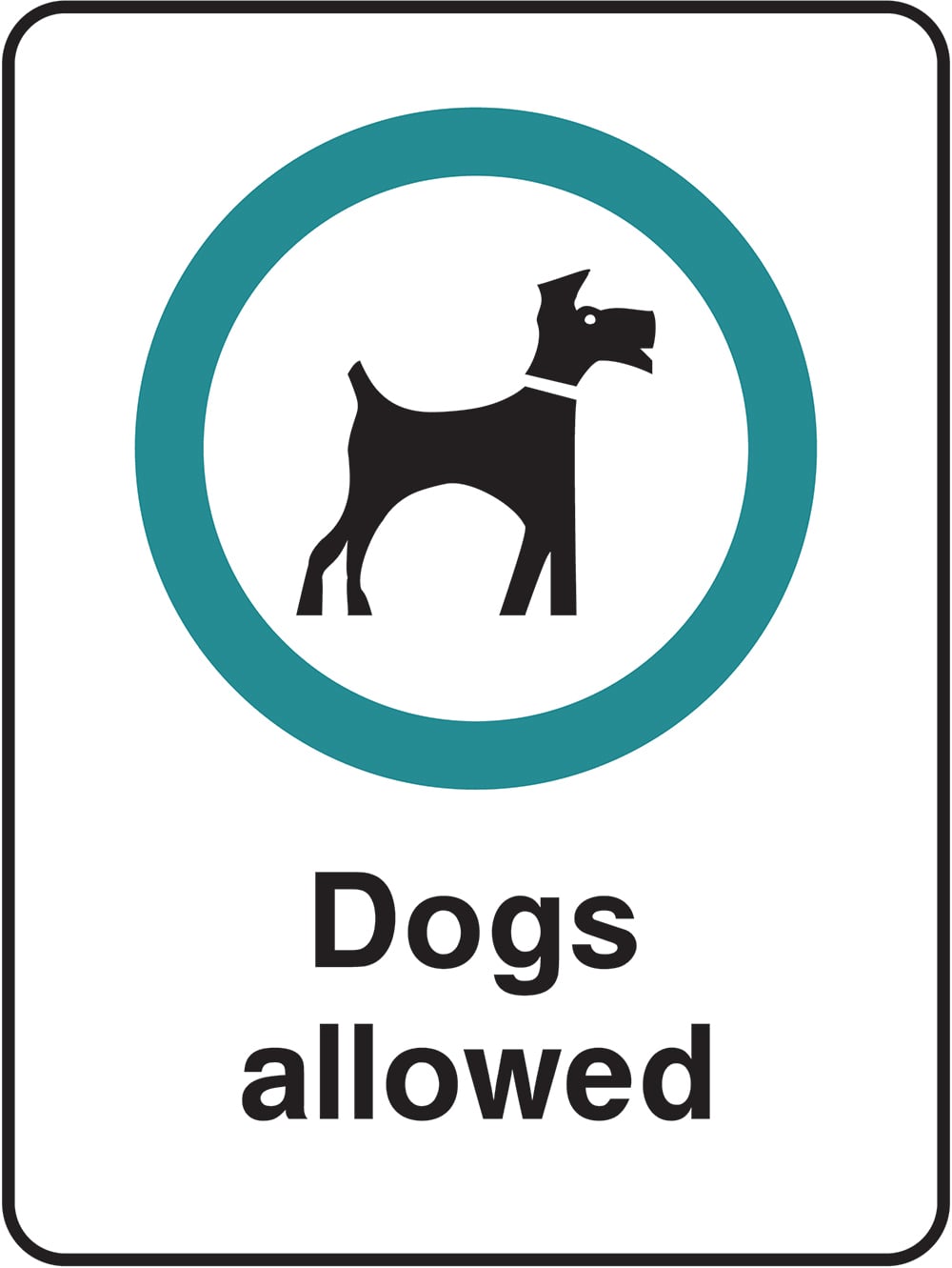 Signage: Dogs Allowed (PARK0026)