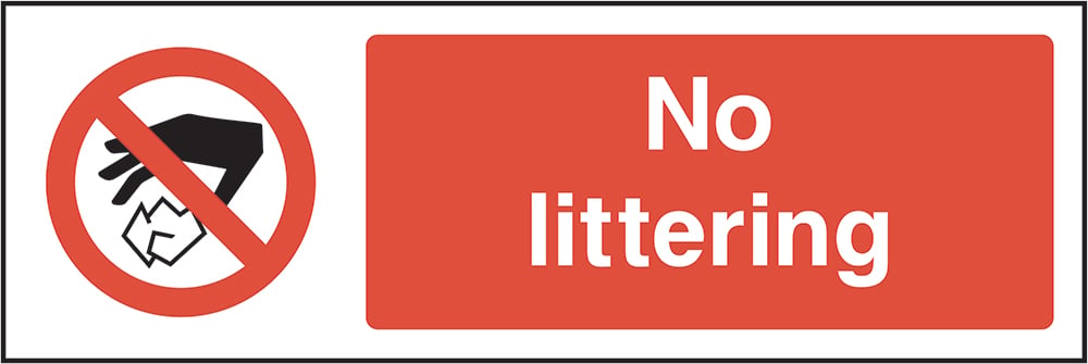 Signage: No Littering (PARK0034)