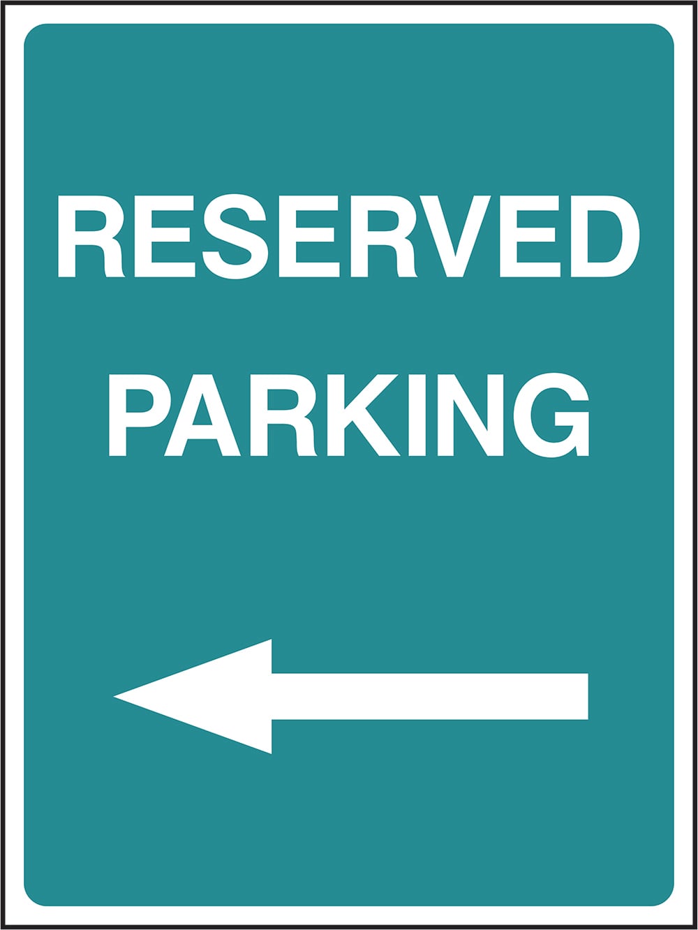 Signage: Reserved Parking Left (PARK0038)