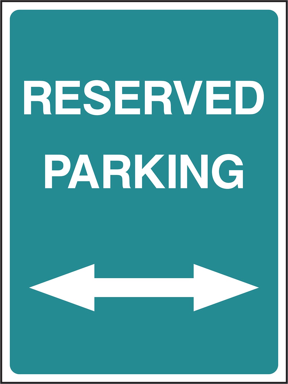 Signage: Reserved Parking Both Ways (PARK0039)