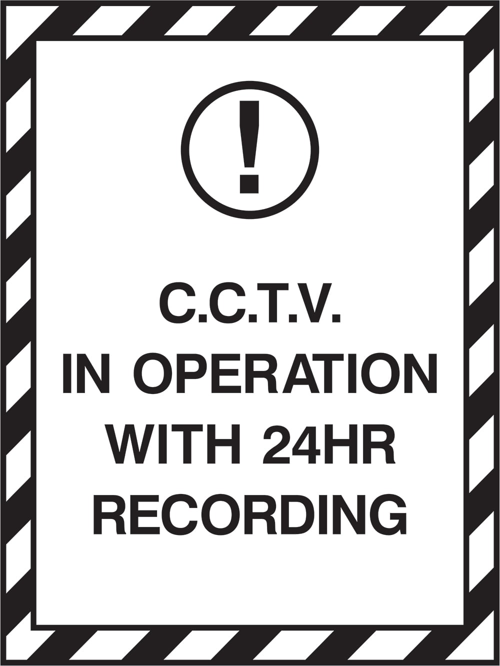 Signage: CCTV in Operation 24Hr Recording (PARK0049)