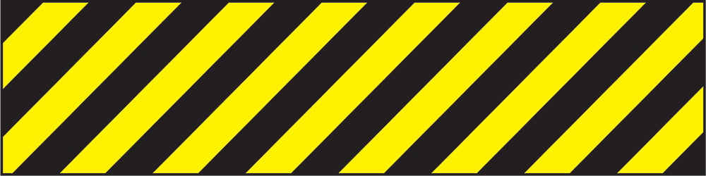Signage: Hazard Tape Black Yellow Diagonal (PARK0053)