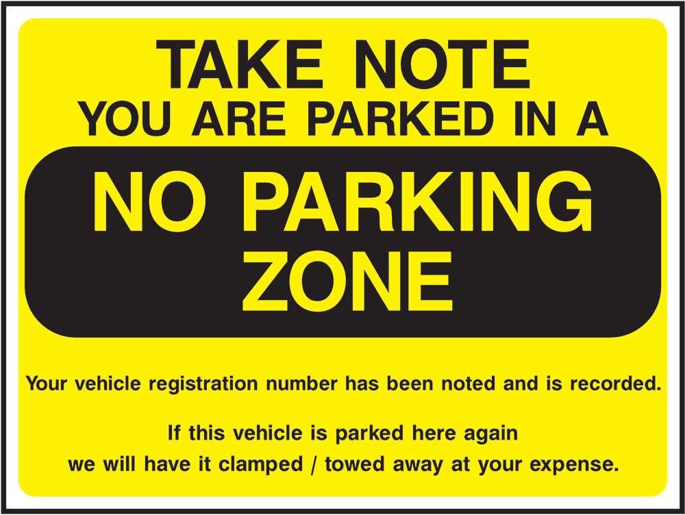 Signage: No Parking Zone (PARK0057)
