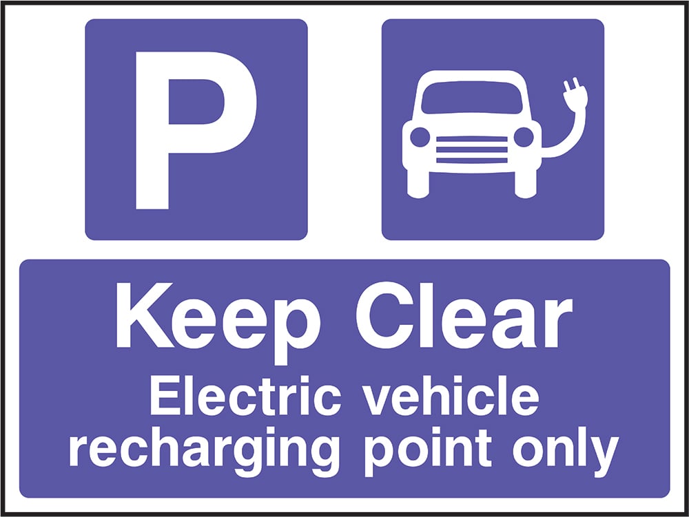 Signage: Electric Vehicle Charging Keep Clear (PARK0073)