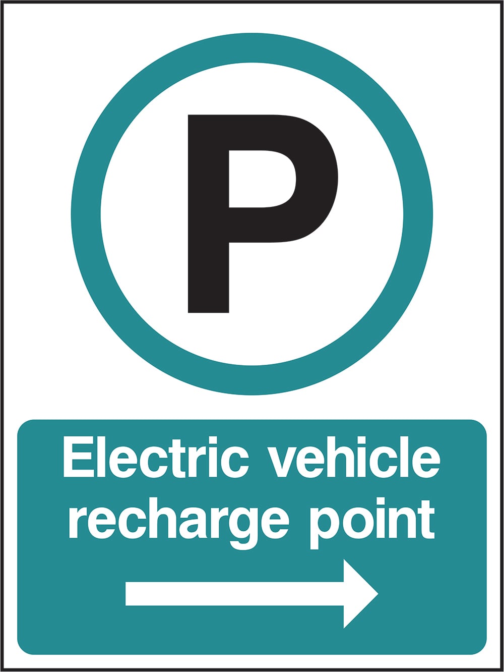 Signage: Electric Vehicle Recharge Point Right (PARK0089)