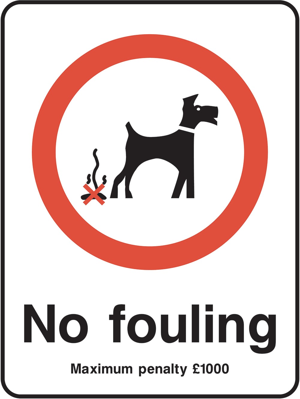 Signage: No Fouling (PARK1_0004)