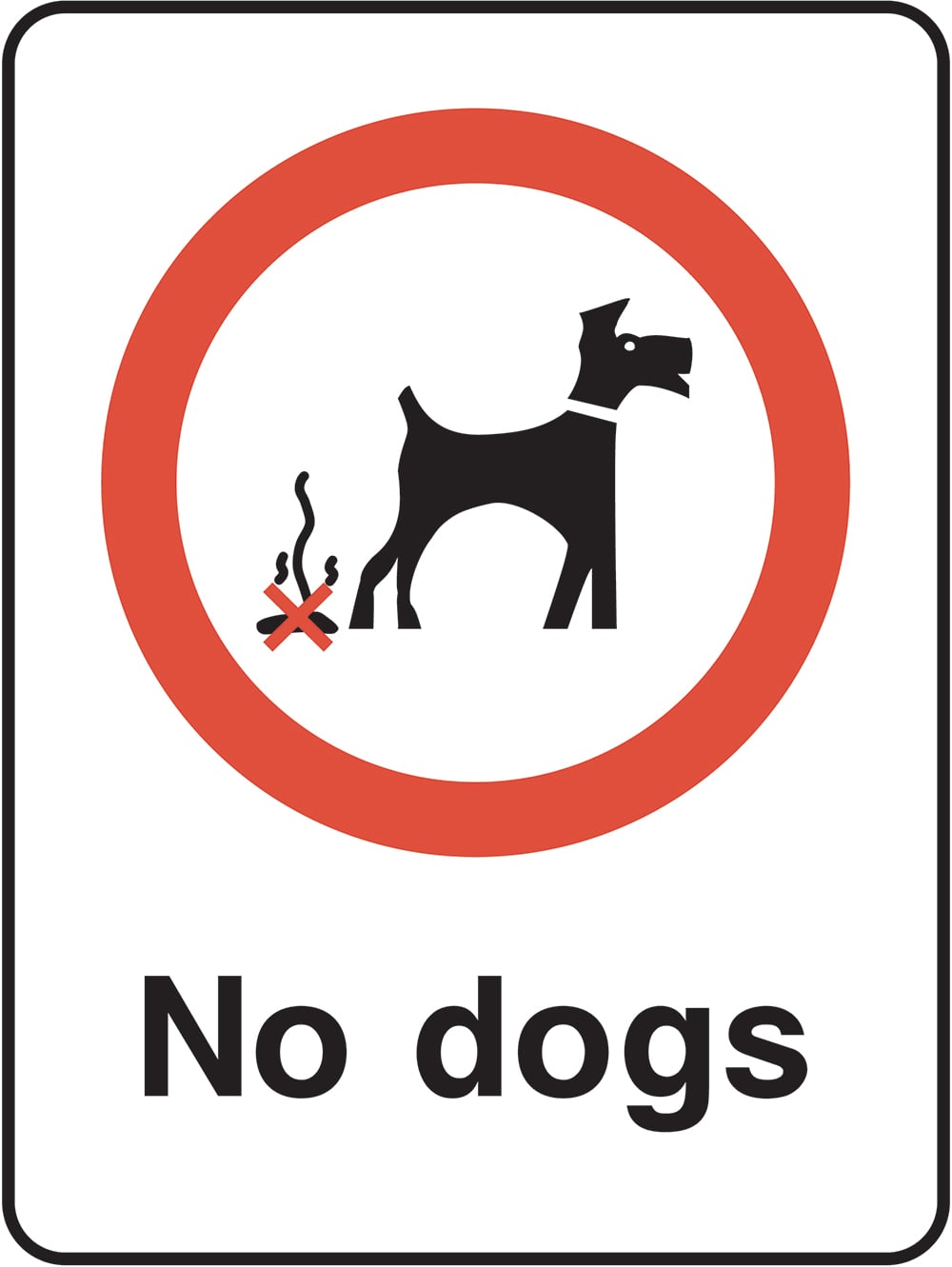 Signage: No Dogs (PARK1_0005)