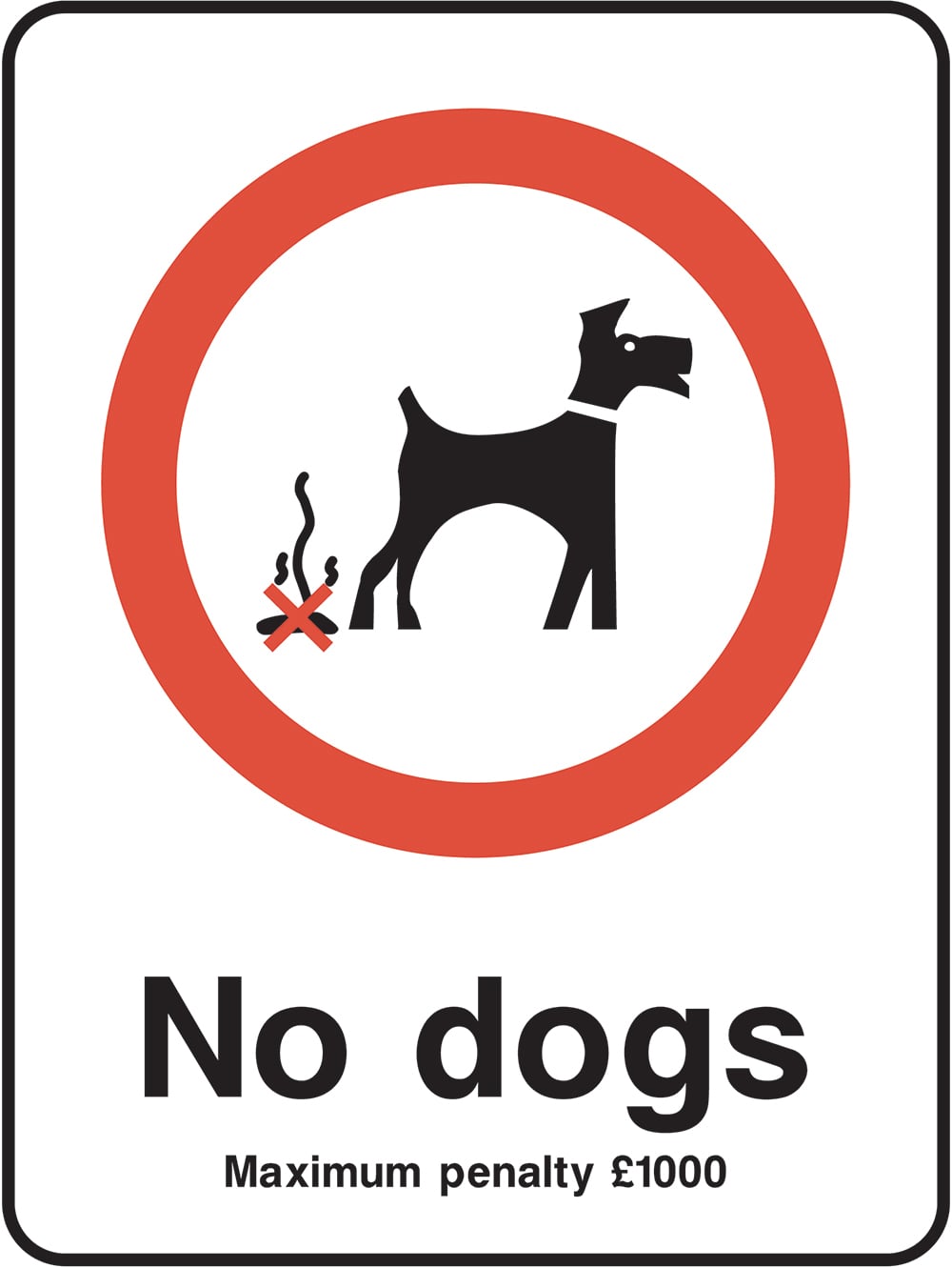 Signage: No Dogs (PARK1_0008)