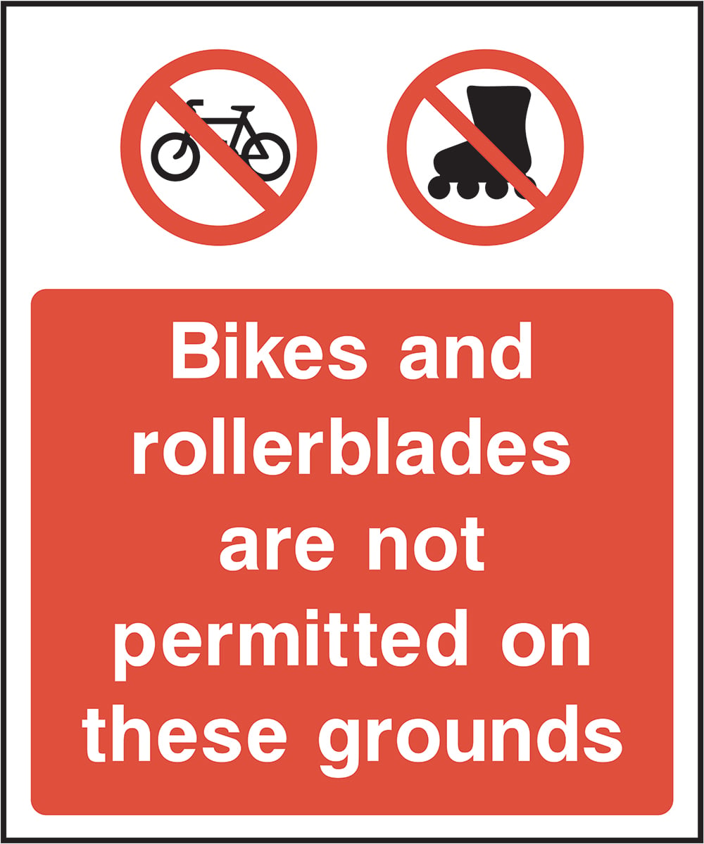 Signage: No Bikes Or Rollerblades (PARK1_0029)