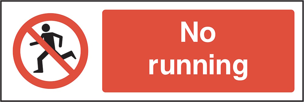 Signage: No Running (PARK1_0031)