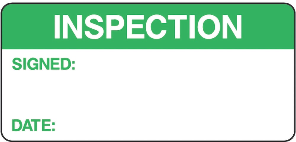 Signage: Inspection Record (QUAL0007)
