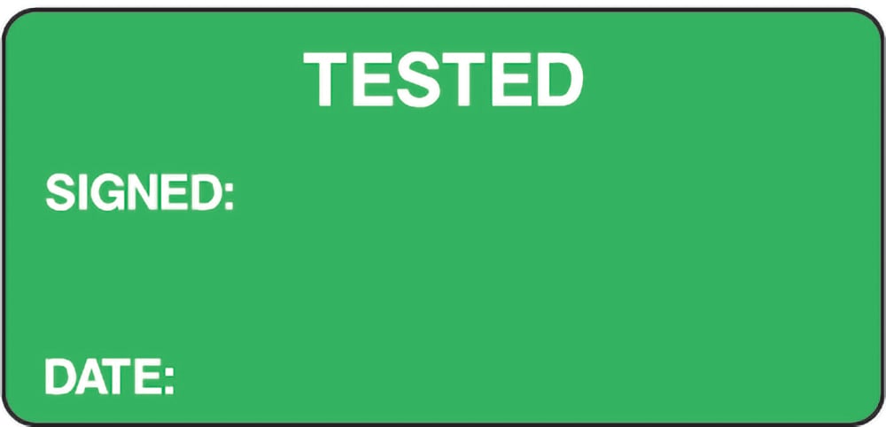 Signage: Tested Label (QUAL0016)