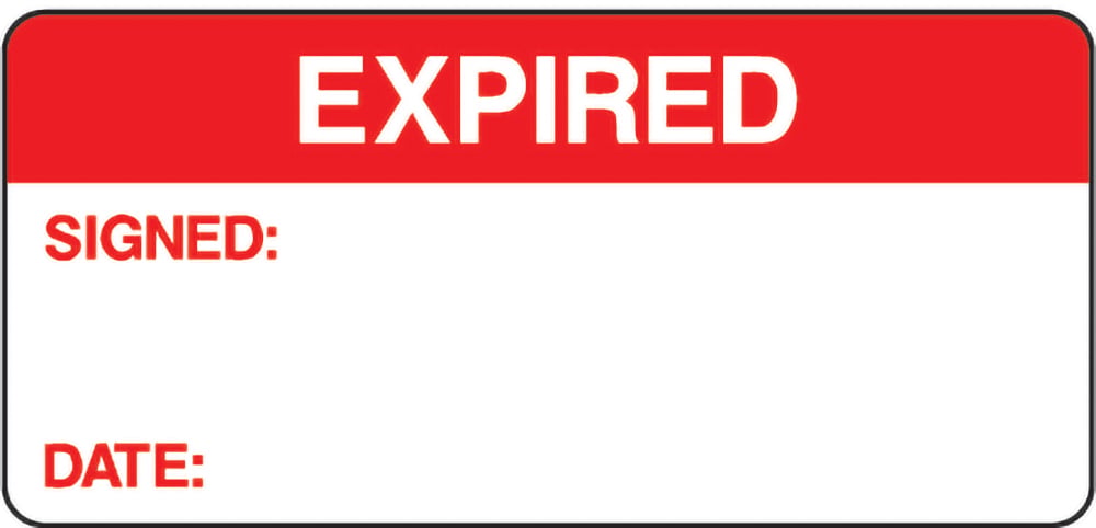 Signage: Expired Label (QUAL0025)