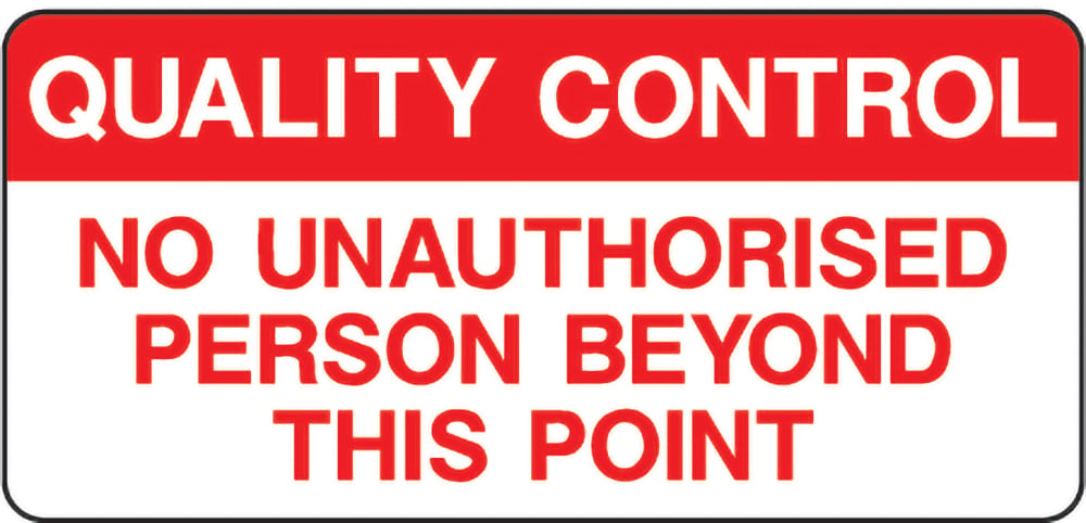 Signage: No Unauthorised Person Beyond This Point (QUAL0037)