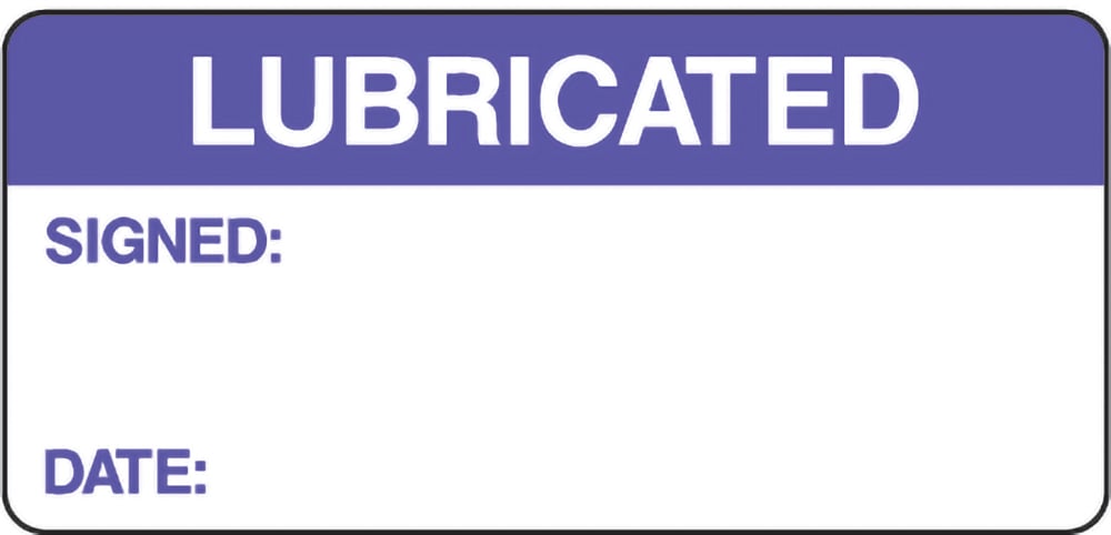Signage: Lubricated Record (QUAL0046)