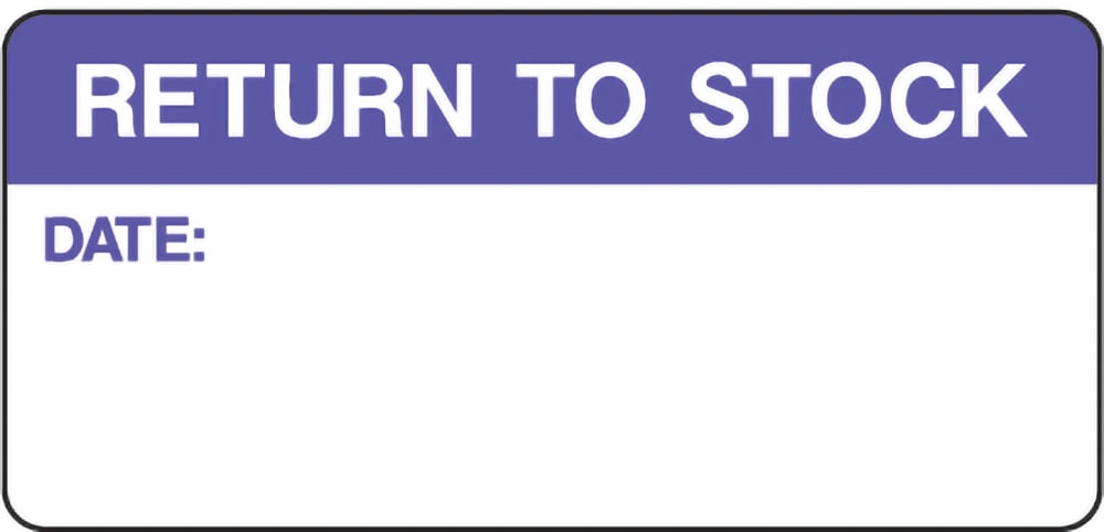 Signage: Return to Stock (QUAL0050)