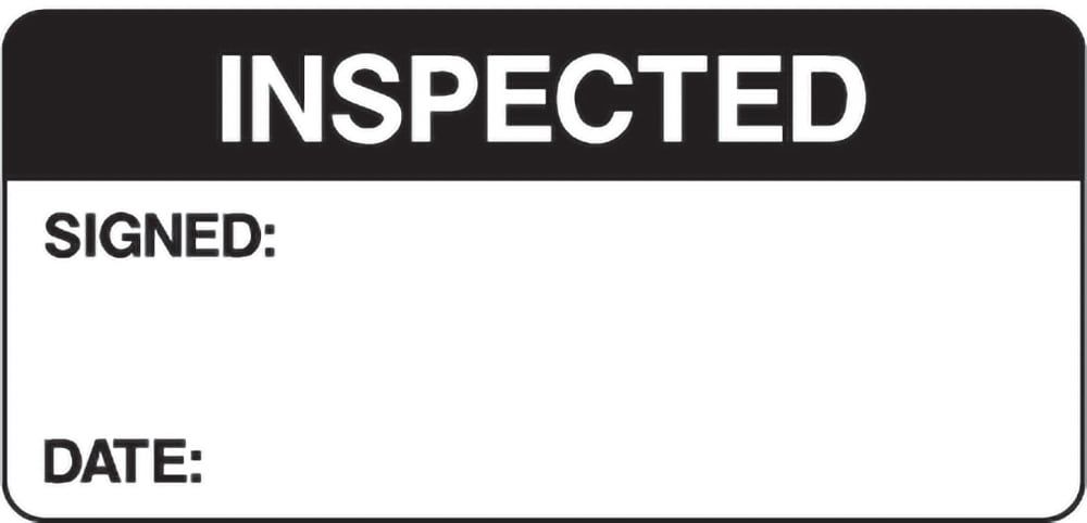 Signage: Inspected Label (QUAL0060)