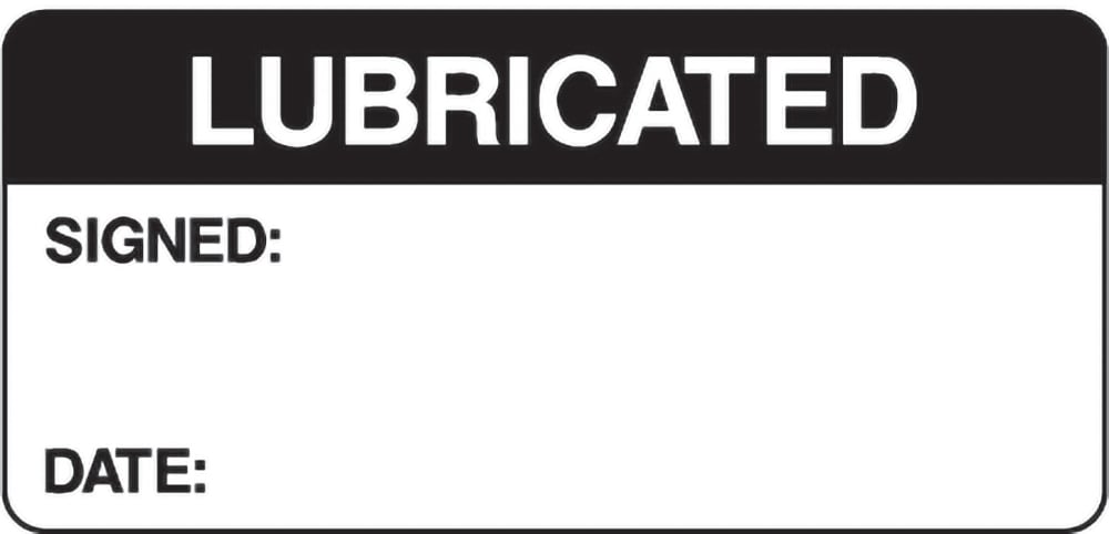 Signage: Lubricated Record (QUAL0064)