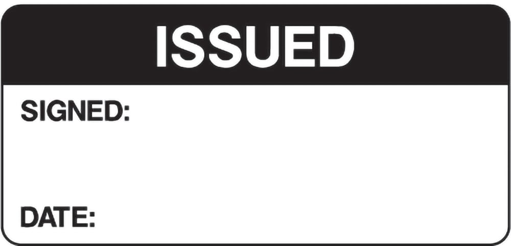 Signage: Issued Label (QUAL0066)