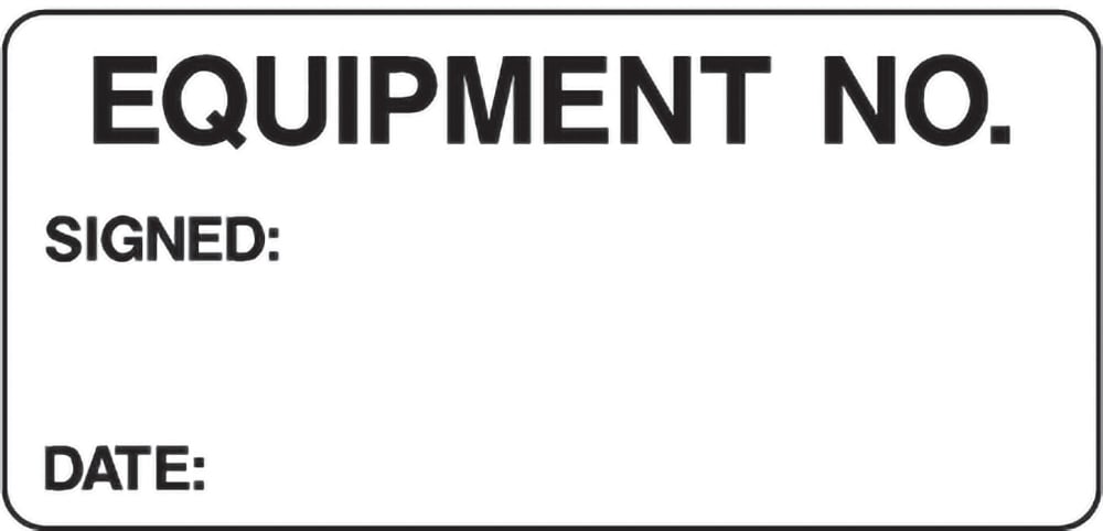 Signage: Equipment Number Label (QUAL0076)