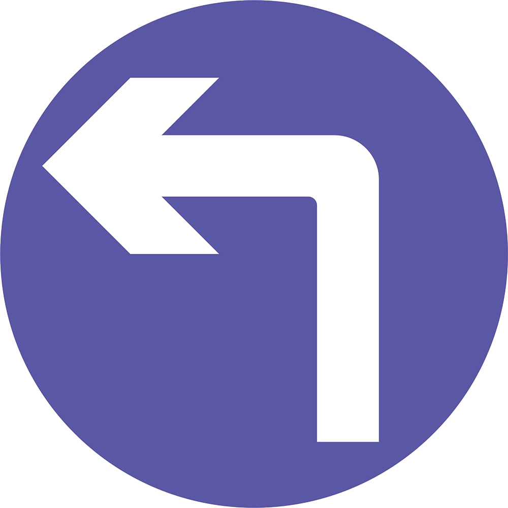 Signage: Turn Left (REGU0007)
