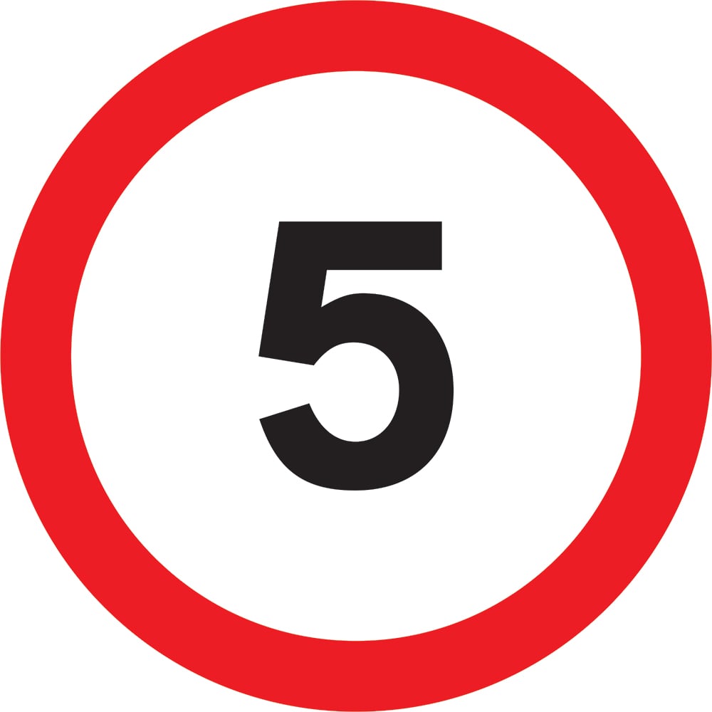 Signage: 5 Mph Speed Limit (REGU0008)