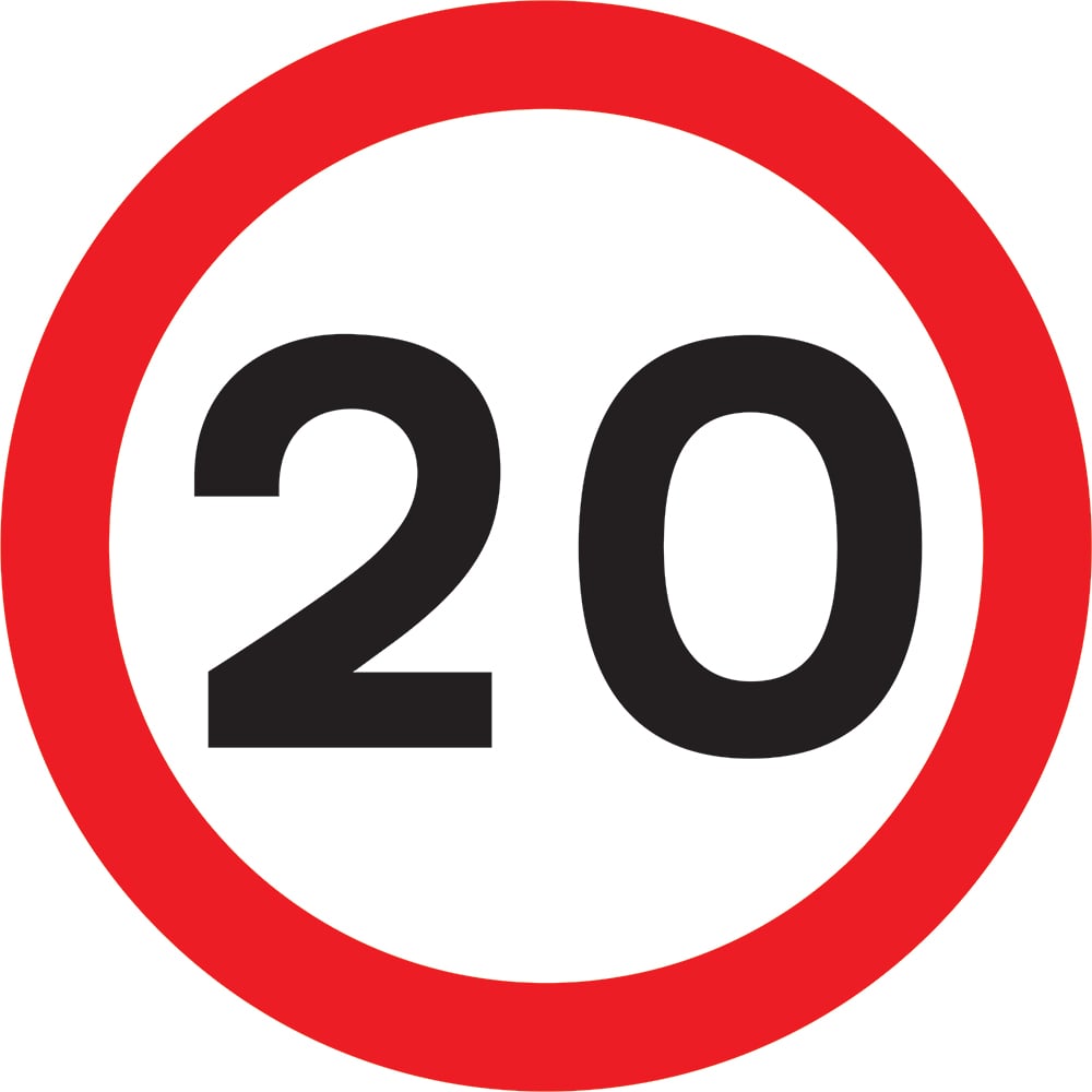 Signage: 20 Mph Limit (REGU0011)