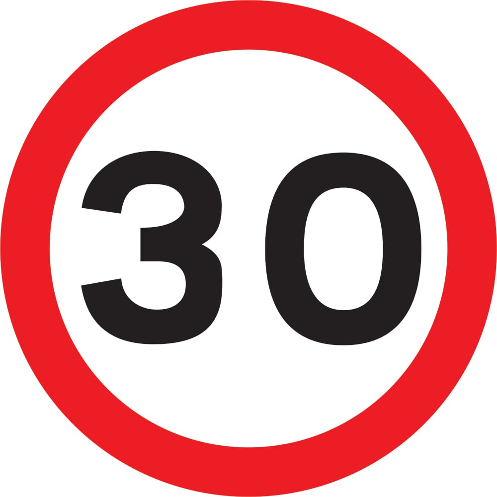 Signage: Speed Limit 30 (REGU0012)