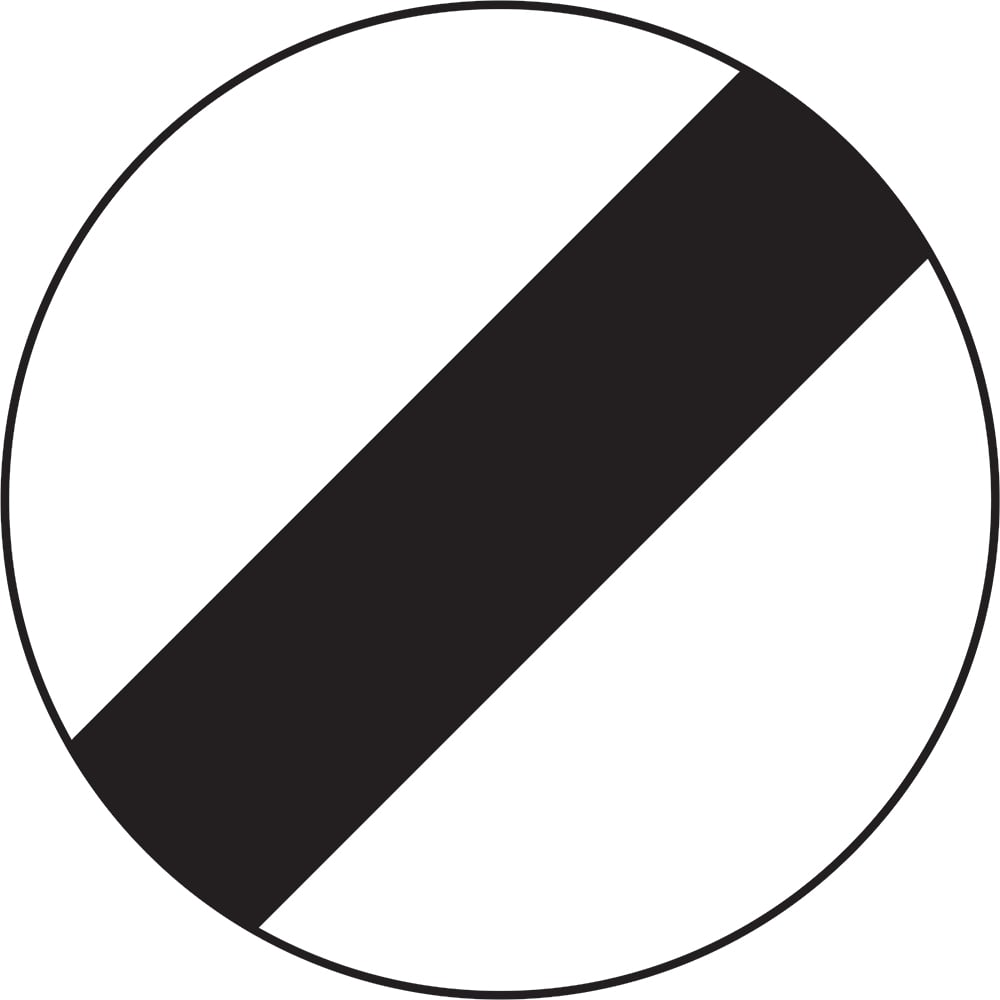 Signage: End of Speed Limit (REGU0018)