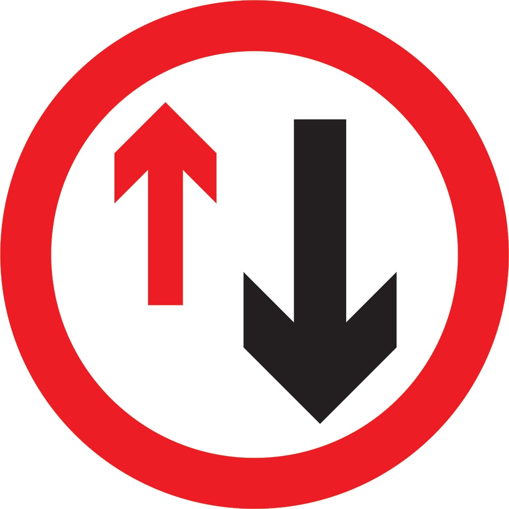 Signage: Priority Over Oncoming Traffic (REGU0019)