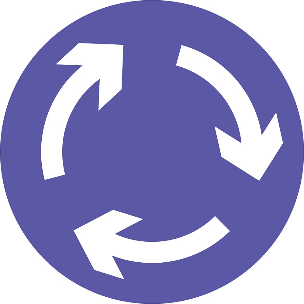 Signage: Keep Left (REGU0021)