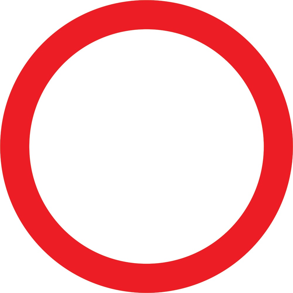 Signage: No Entry Circle (REGU0024)