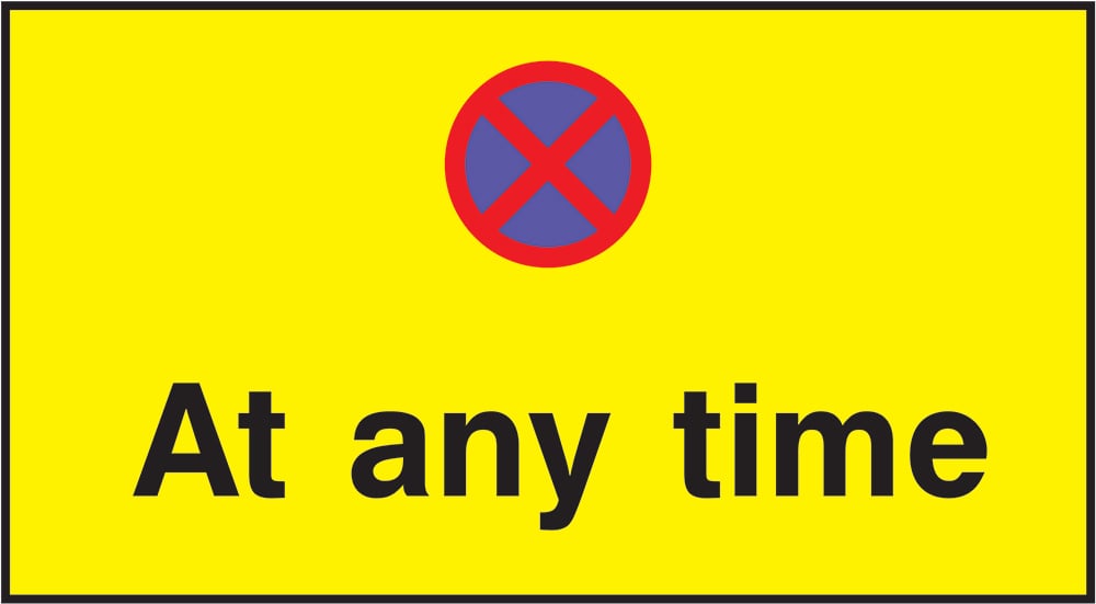 Signage: No Waiting At Any Time (REGU0038)