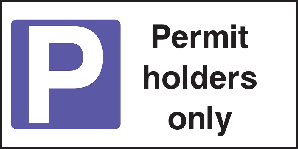 Signage: Permit Holders Only (REGU0039)