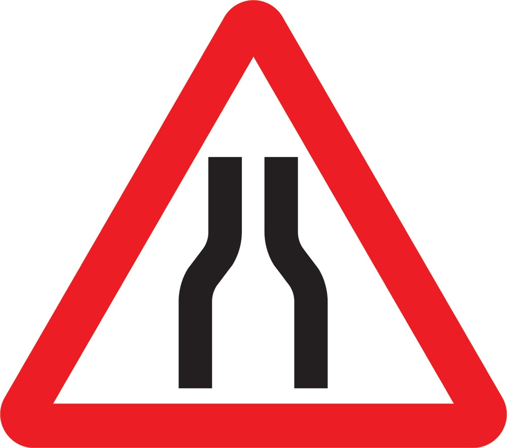Signage: Road Narrows (WARN0014)