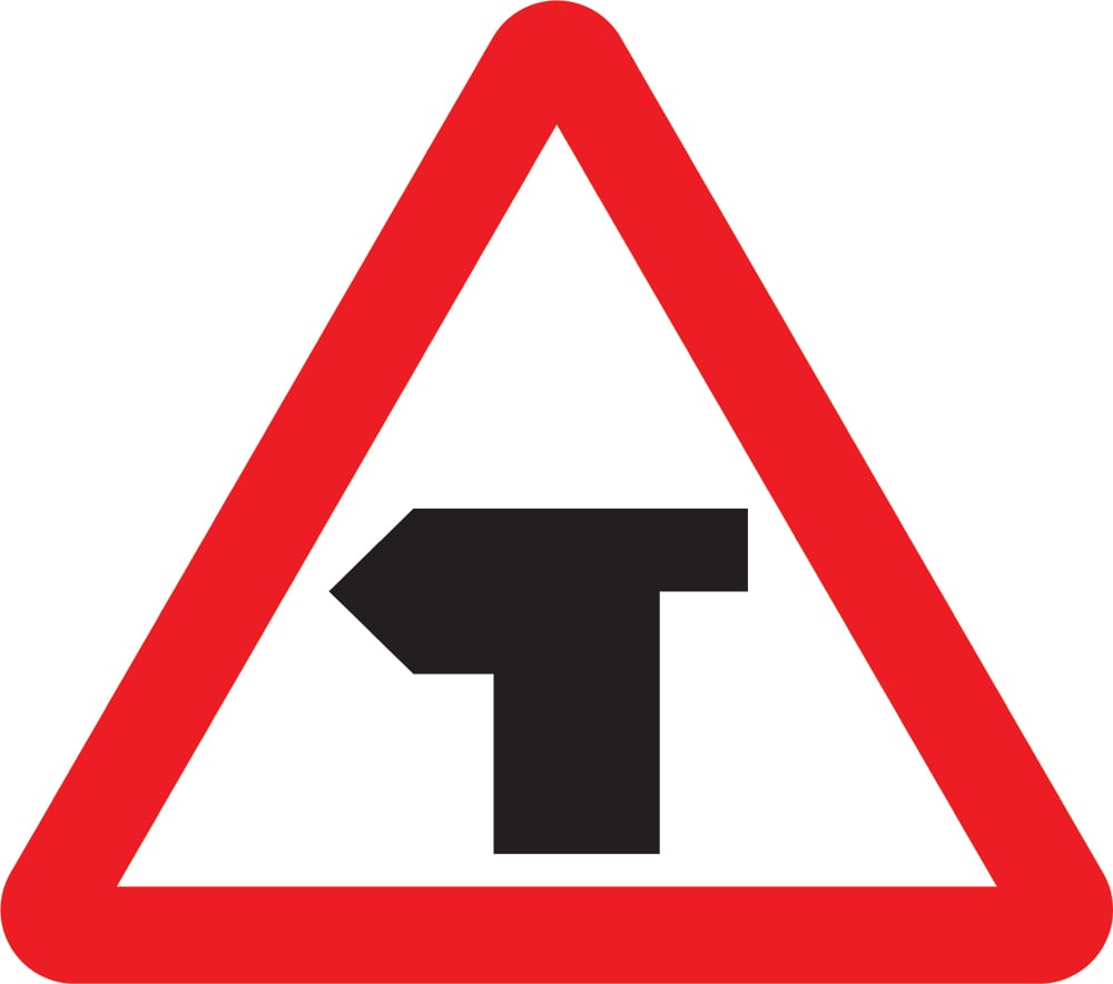 Signage: Junction Left (WARN0026)