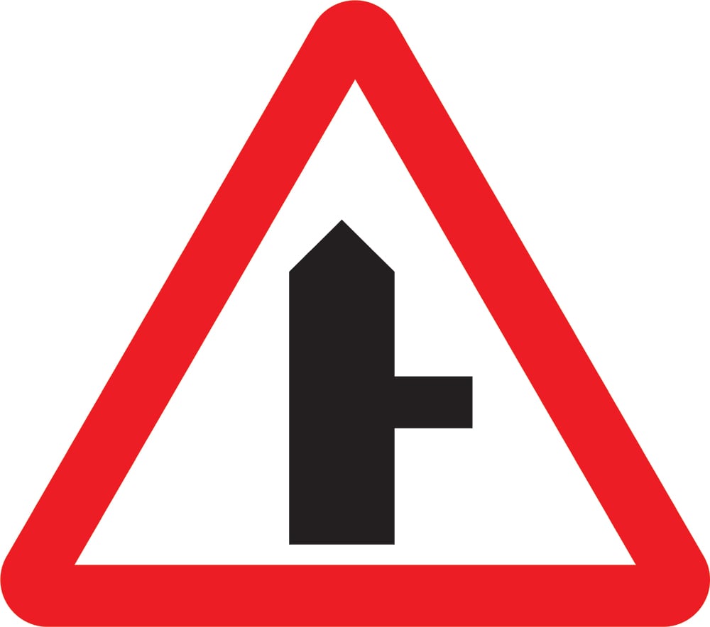 Signage: Side Road Left (WARN0029)